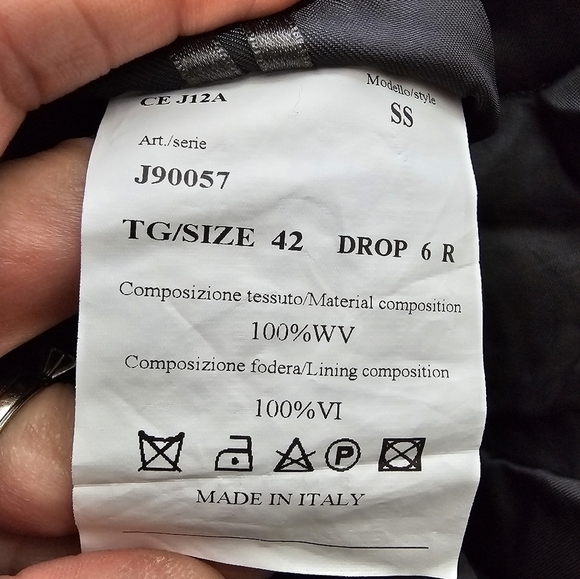 Gulfshore Clothier TG size 42 Drop 6R Gray and blue stripped Blazer - Picture 3 of 7